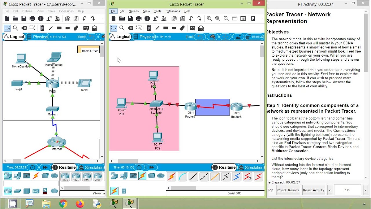 1.5.7 Packet Tracer - Network Representation