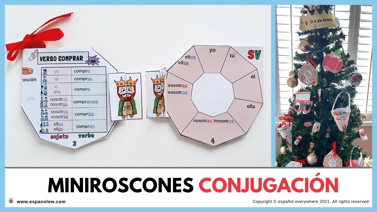 👑 ROSCÓN DE REYES- Verbos, conjugación y oraciones 💡 ACTIVIDADES PARA EL DÍA DE REYES