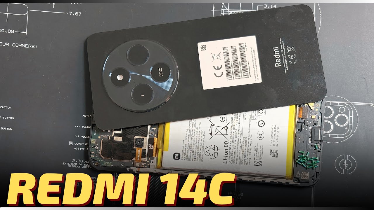 COMO ABRIR O REDMI 14C PARA TROCAR TELA, BATERIA E OUTROS COMPONENTES PASSO A PASSO!