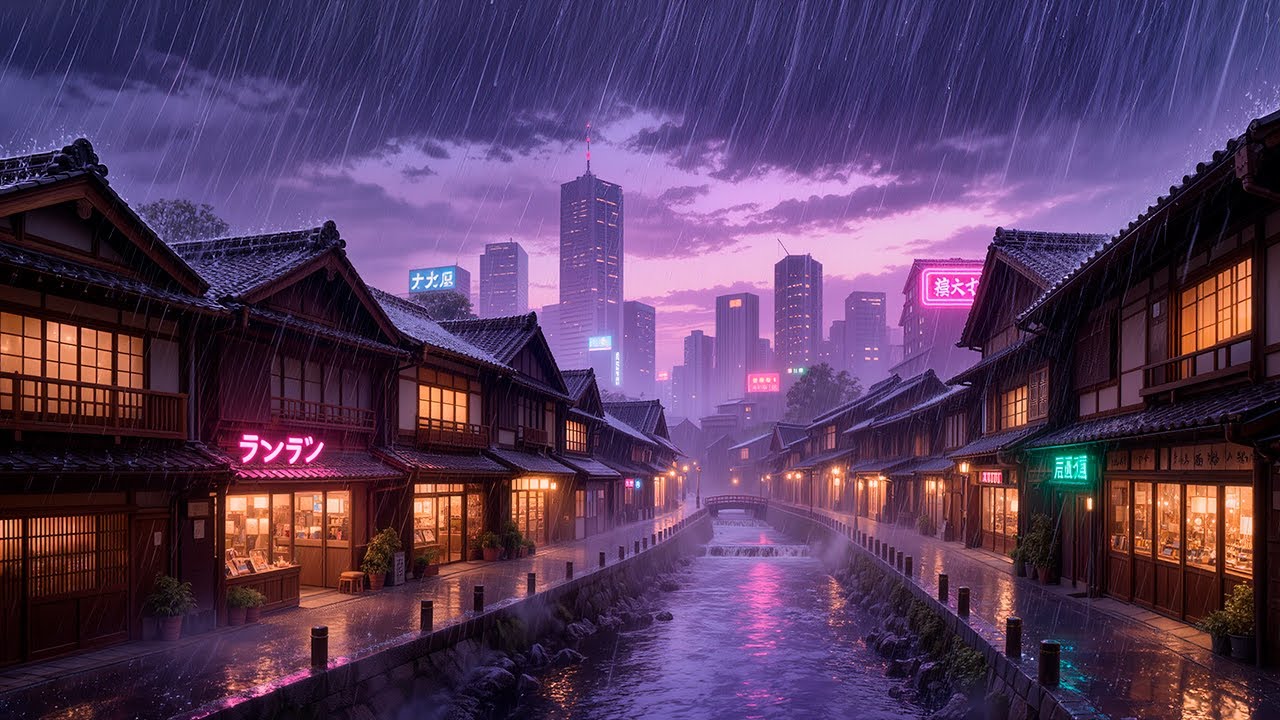 90s Rain Lofi Chill 🌧️ Calm Chillhop Beats for Focus & Study and Relax - 12 Hours Chill Mix