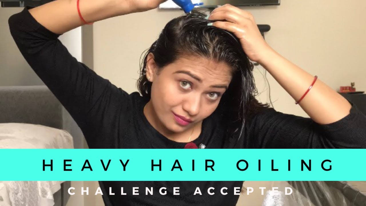 Heavy Hair Oiling Challenge | 100 ml parachute coconut oil | The Brown Eyed