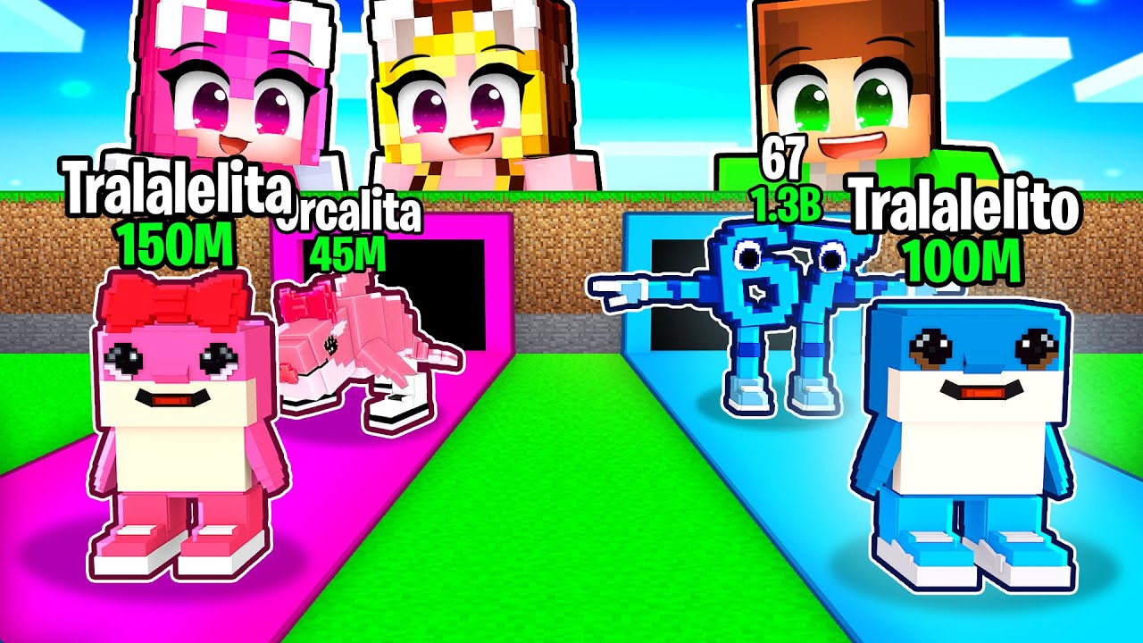 BRAINROT-uri de FETE *VS* Brainrot-uri de BAIETI pe Minecraft...