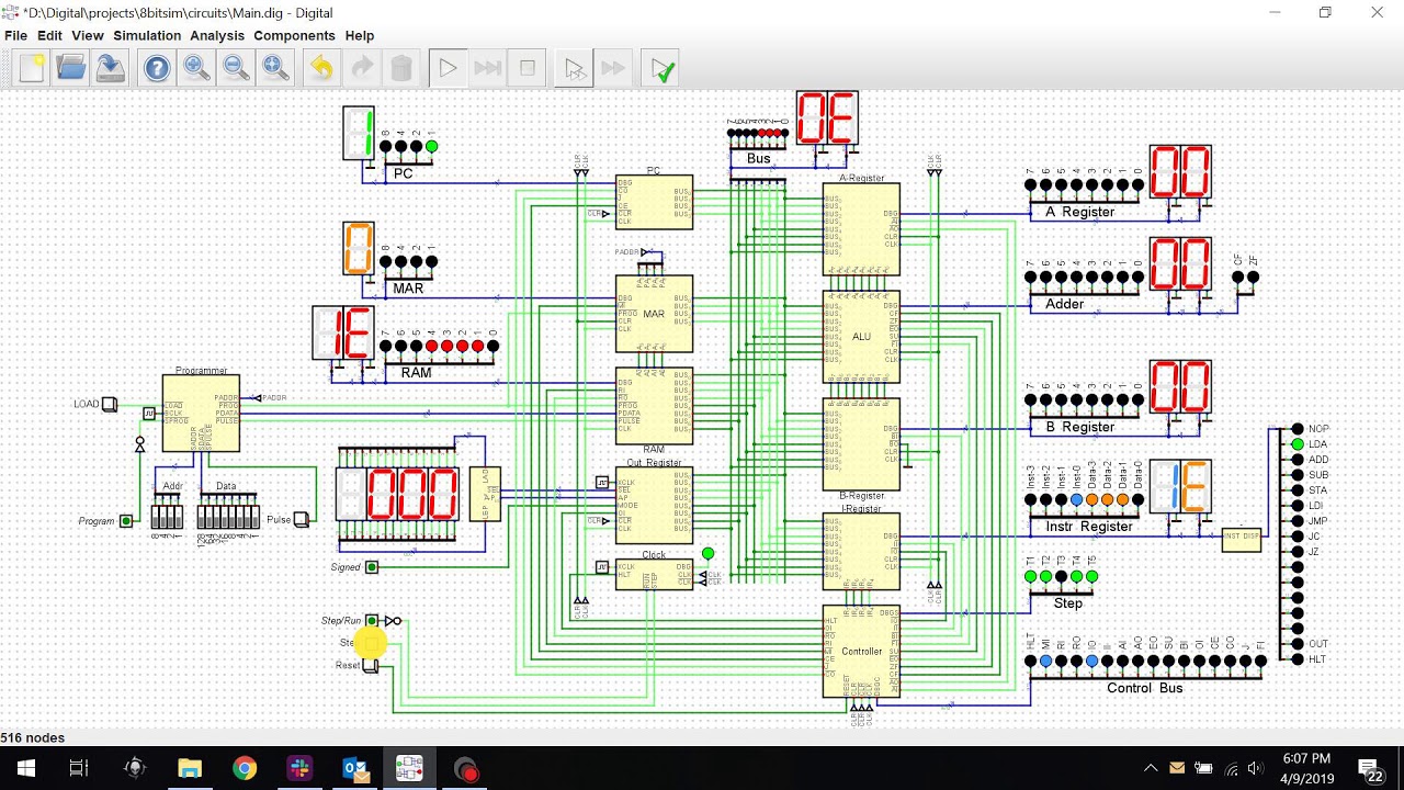 8 Bit CPU Simulation