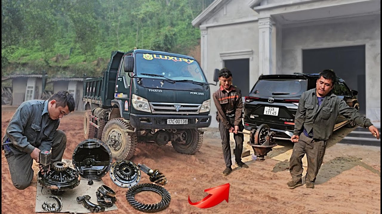 80km Rescue Journey To Replace A Differential Destroyed By Fake Oil - Mobile Truck Repair