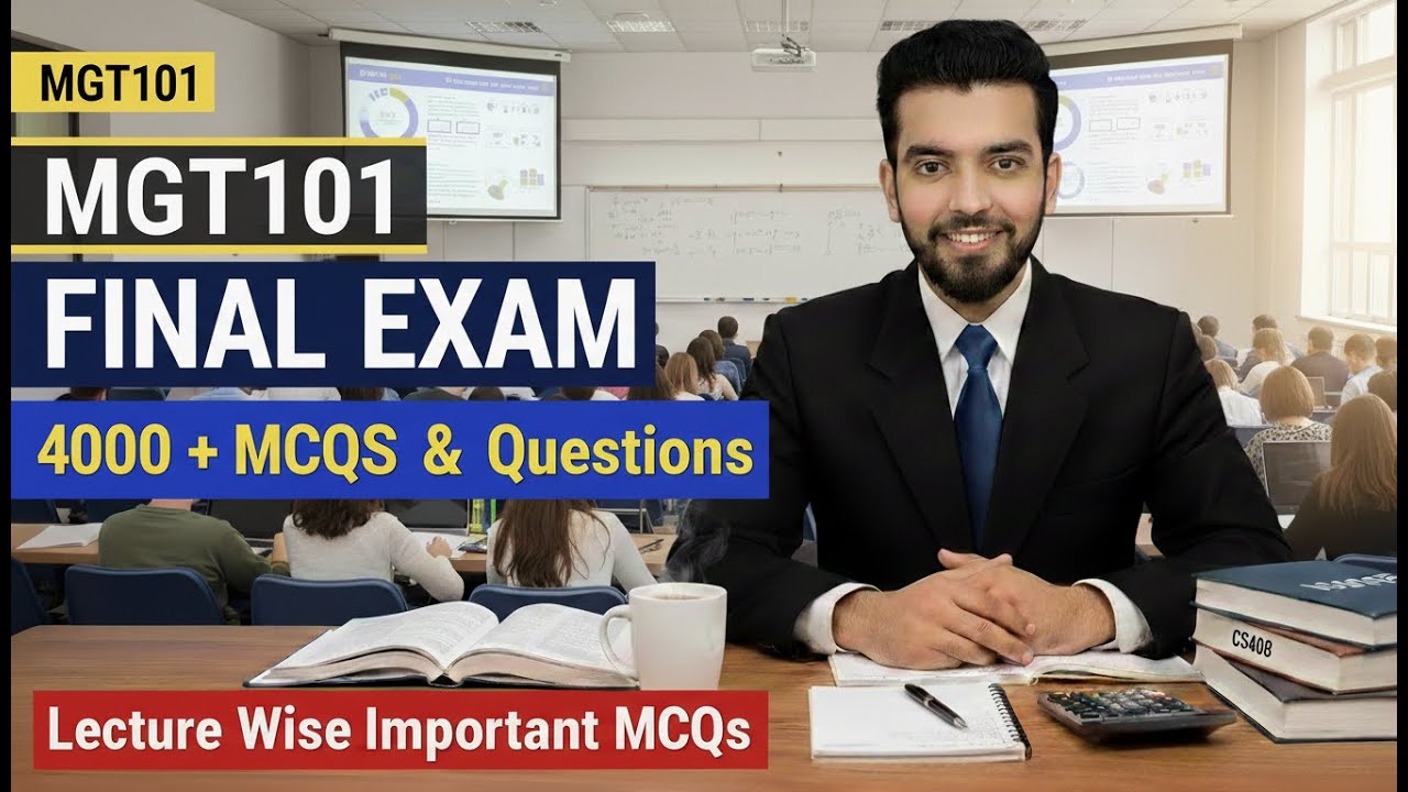MGT101 Final Term Exam 2026 🔥 Important MCQs & Most Expected Questions | Vu