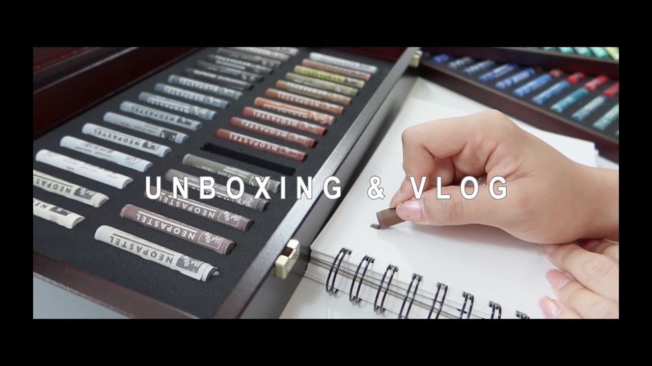 까렌다쉬 오일파스텔 96색 언박싱 & 브이로그 | Caran d'Ache oil pastel 96 unboxing & Vlog | 아일렛솔 isletsol