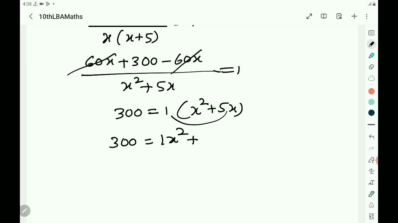 Quadratic equation 3 marks question no 53 solved