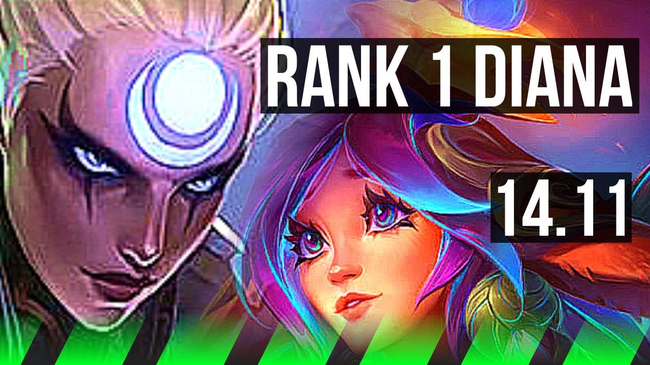DIANA vs LILLIA (JGL) | Rank 1 Diana, Dominating, 11/4/9, Rank 17 | EUW Challenger | 14.11