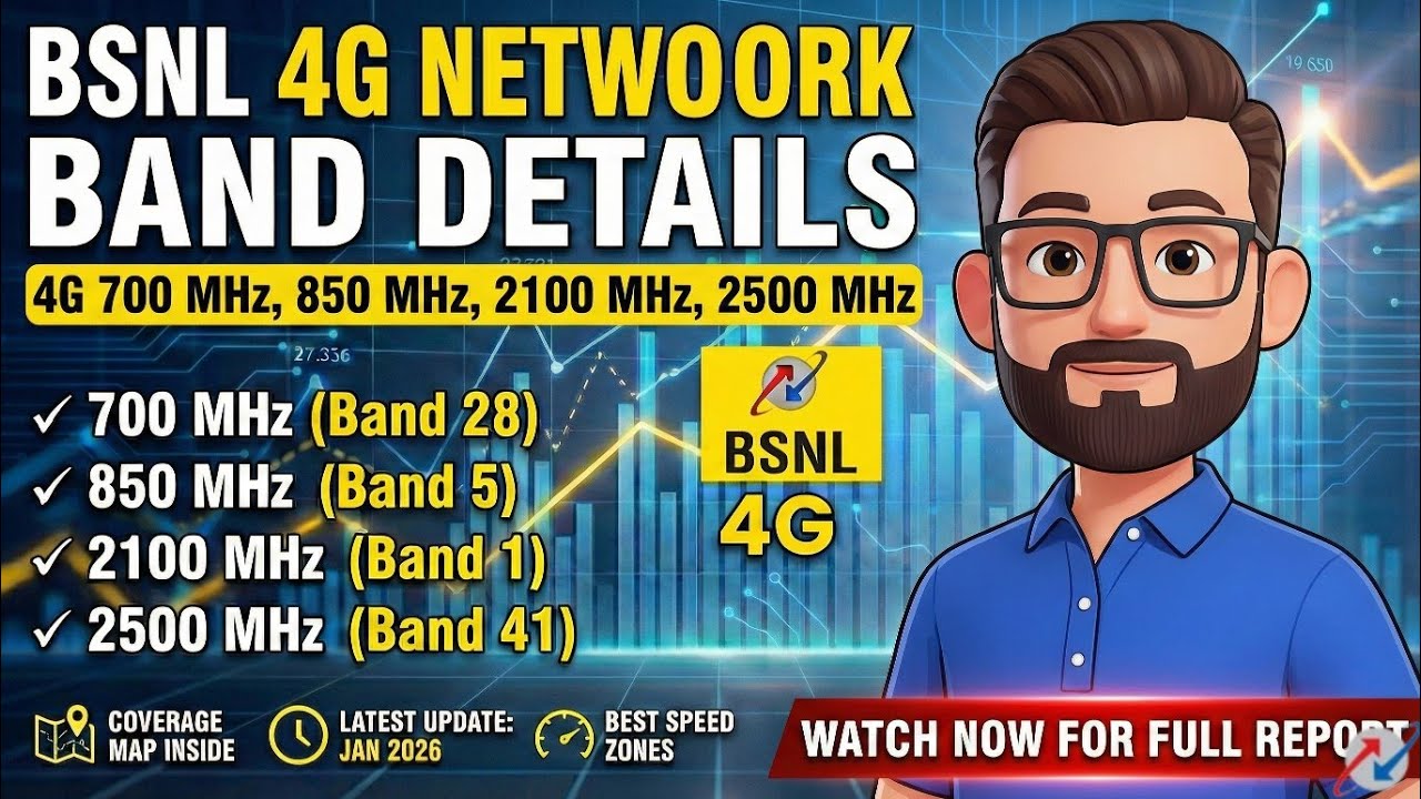 BSNL 4G 700 MhZ,850 mHz,2100 MhZ,2500 MhZ network Band All information ℹ️. Which is the best for you