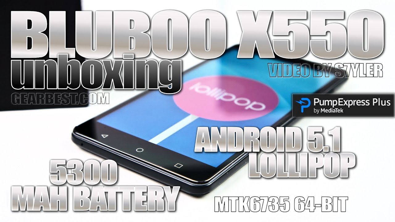 BLUBOO X550 (распаковка) Android 5.1, 5300 мА&middot;ч, 5,5-дюймовый IPS HD, 2 ГБ ОЗУ, MTK6735P 64-бит 4G, быстрая зарядка