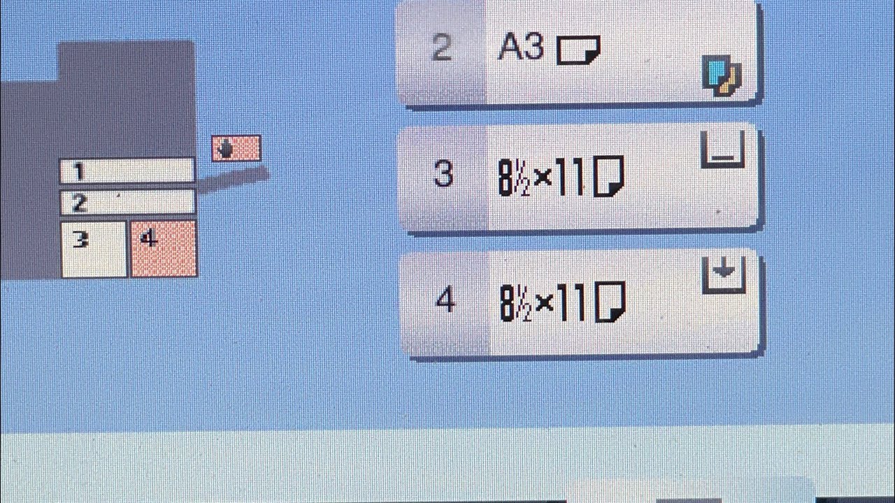 how do i change the paper size on my konica minolta C958