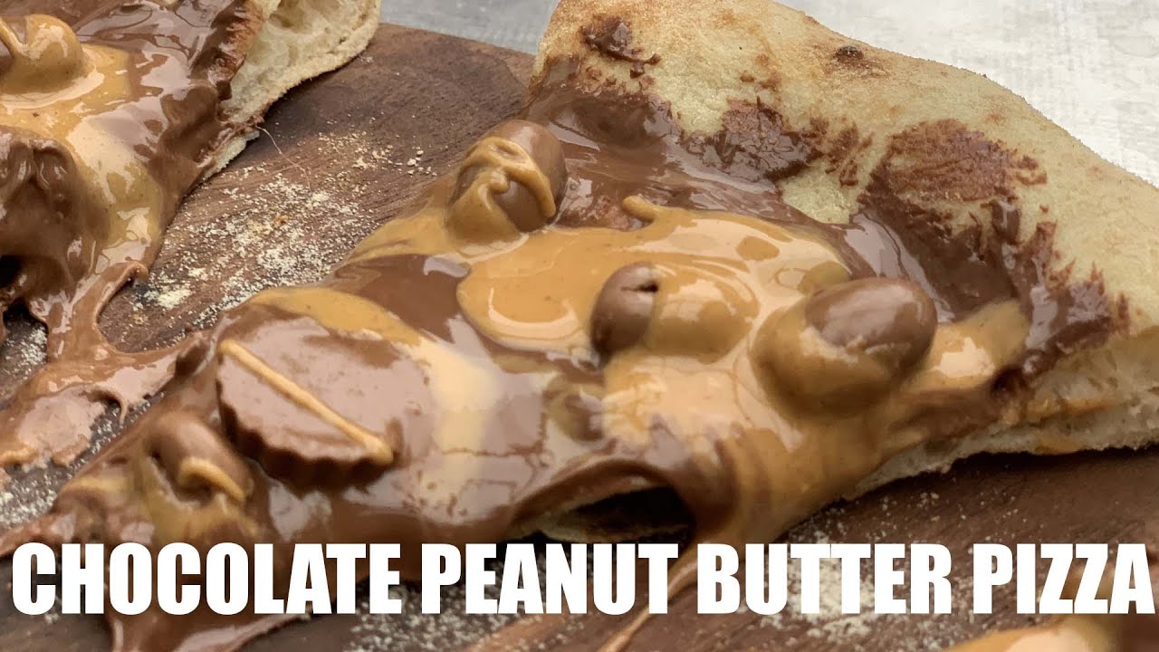 Chocolate and Peanut Butter Pizza