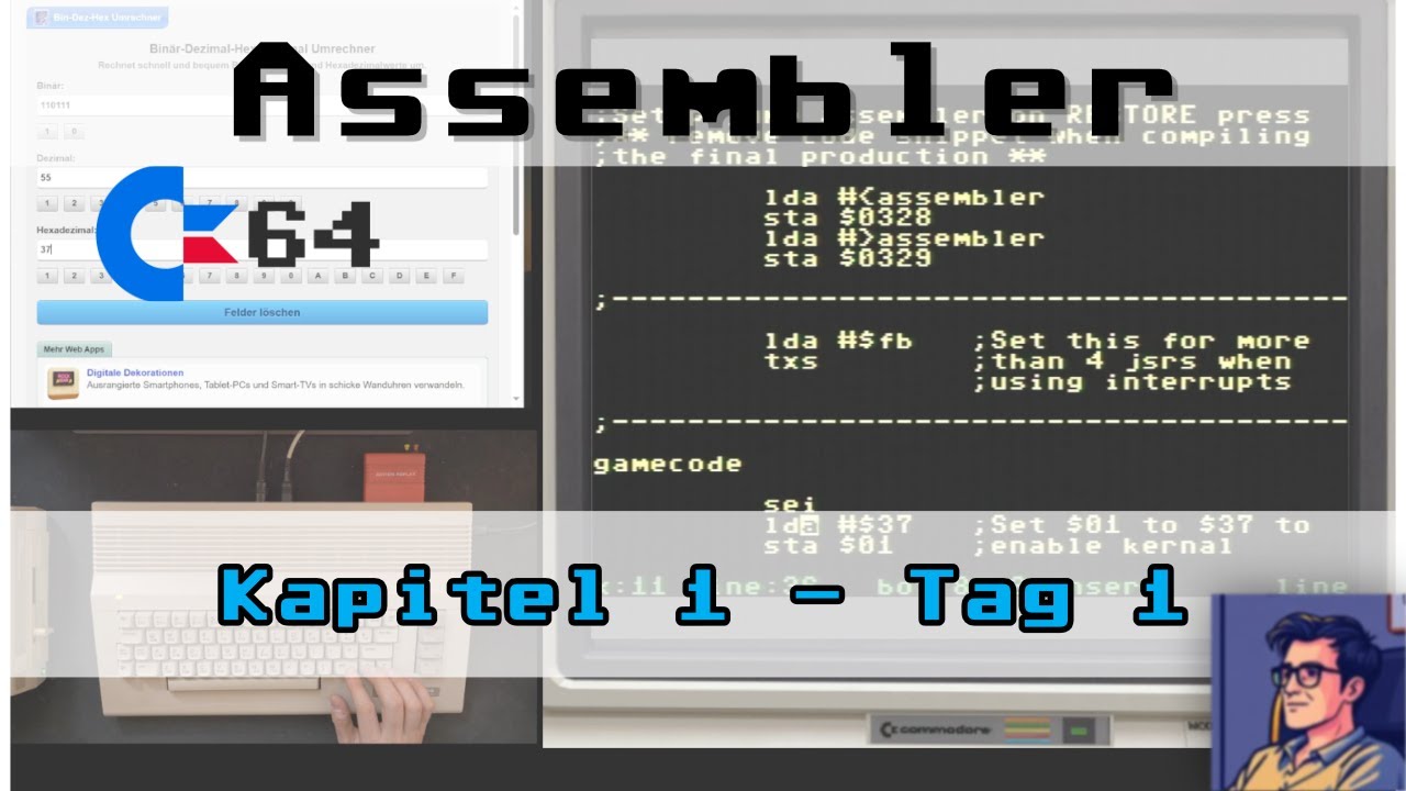 Lerne Assembler | Programmiere ein Spiel | Kapitel 1 - Tag 1