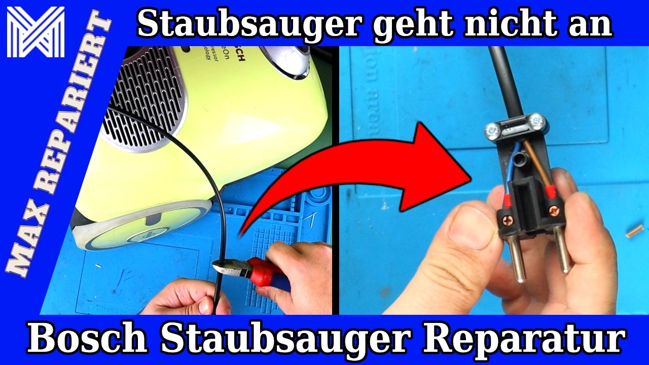 Bosch Staubsauger geht nicht mehr an - Staubsauger mit Kabelbruch reparieren