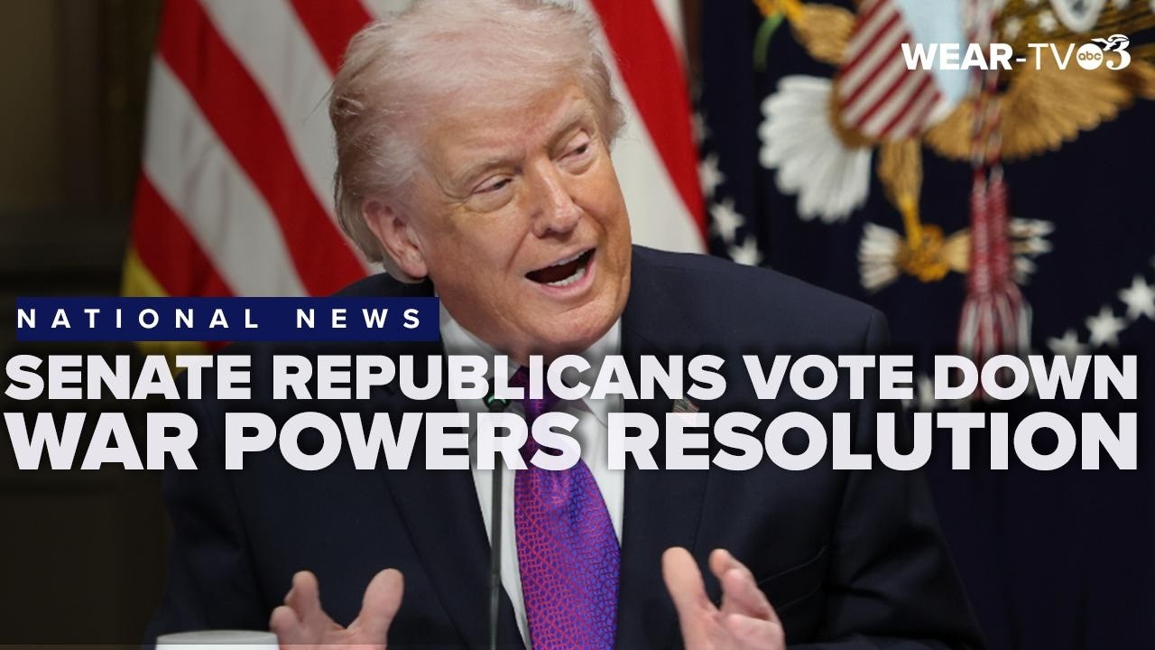 Senate Republicans vote down war powers resolution amid Iran conflict