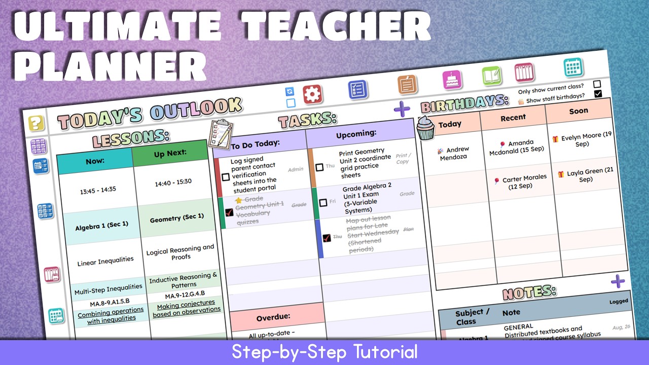 Stop Wasting Sundays Lesson Planning! | Ultimate Google Sheets Teacher Planner Tutorial
