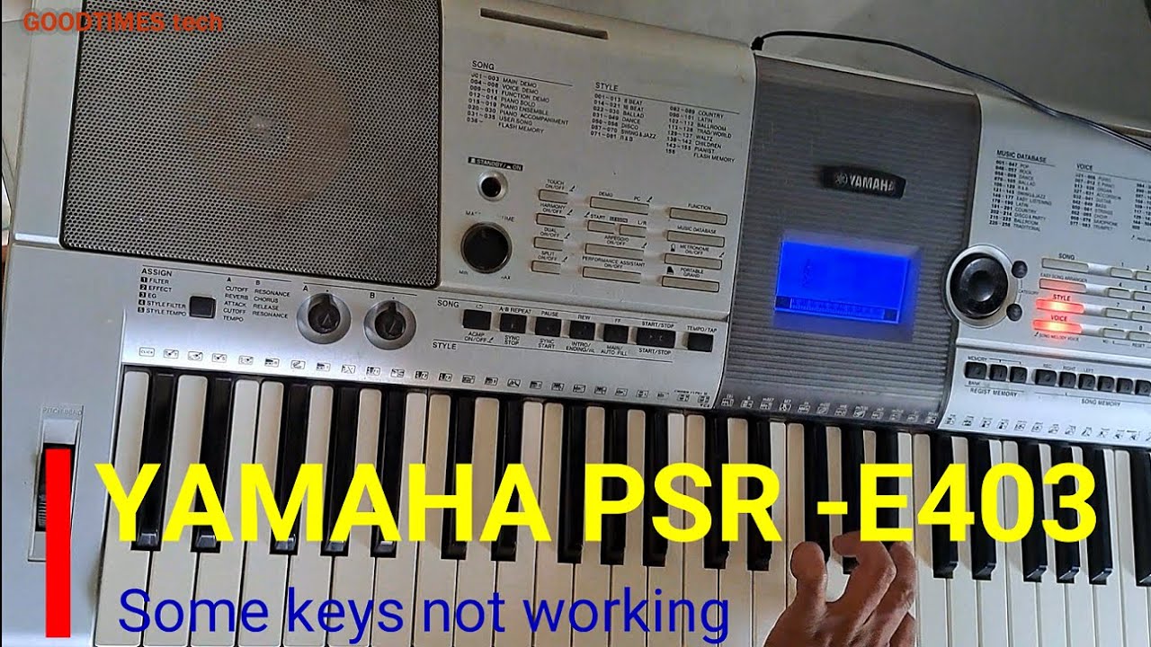 Клавиатура YAMAHA PSR E403. Некоторые клавиши не работают | Как решить.
