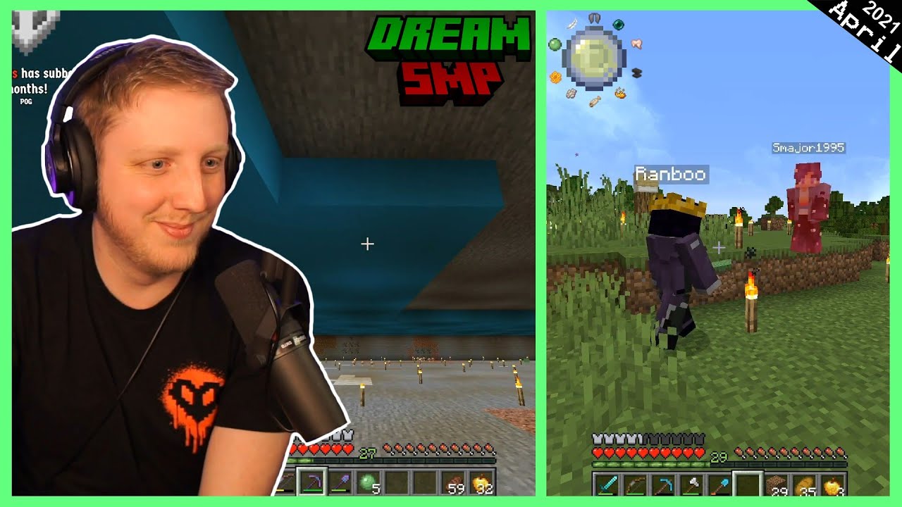Dream SMP & Origins SMP Season 1 & Snapshots - Philza VOD - Streamed on April 14 2021