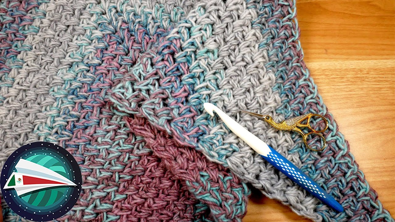 Ganchillo | Chal triangular con un ovillo XXL Idea de ganchillo | Aprender a hacer ganchillo