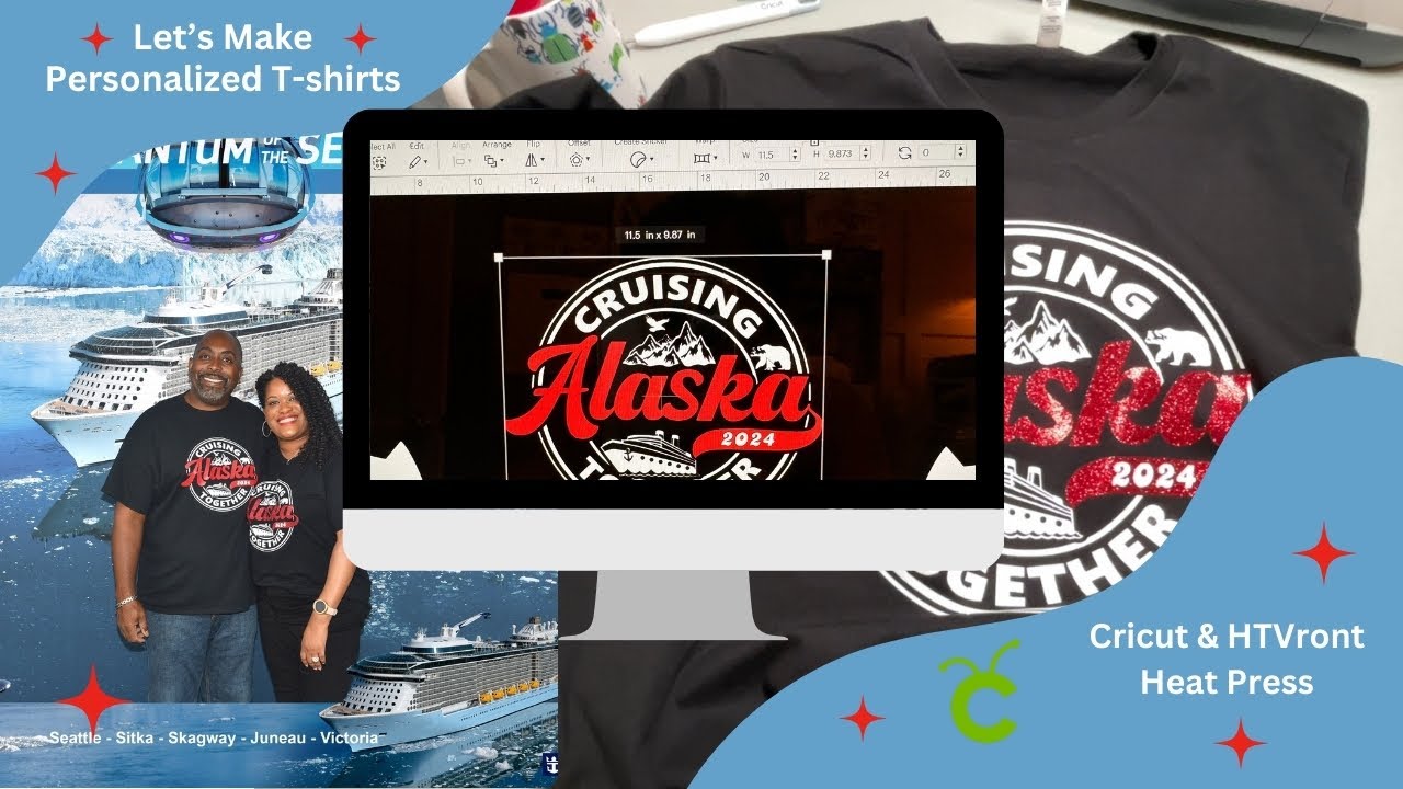 Matching T-shirts w/ my Cricut & HTVront Heat Press | Glitter HTV | Beginner Friendly Tutorial