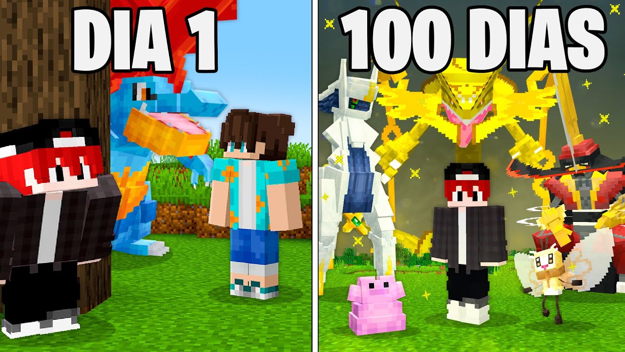 SOBREVIVI 100 DIAS NO MINECRAFT COBBLEMON Z-A