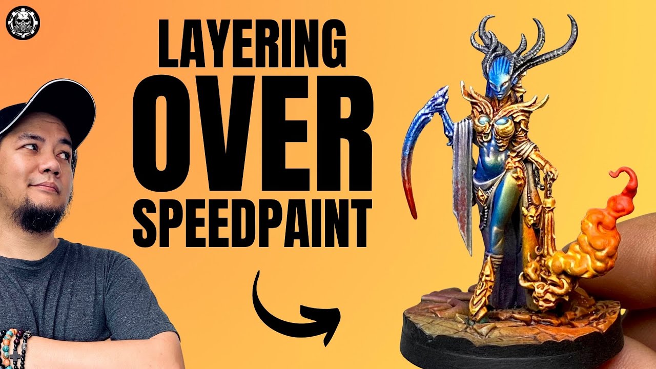 How to Layer Over SpeedPaint | Creature Caster Painting