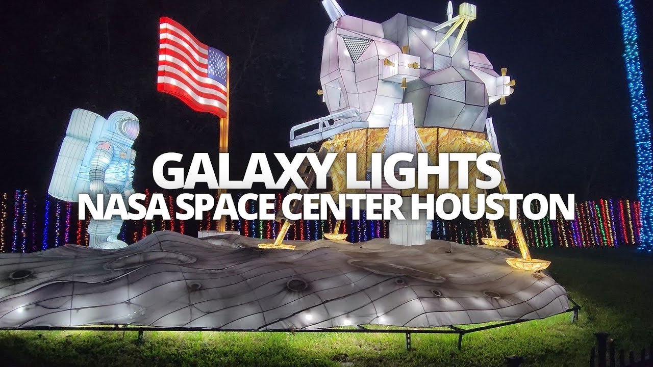 Exploring Galaxy Lights at NASA Space Center in Houston, TX USA Walking Tour #galaxylights #houston