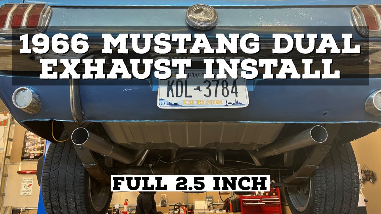 1966 MUSTANG 2.5 INCH DUAL EXHAST INSTALL FROM SUMMIT RACING: 66 V8 swap part 18