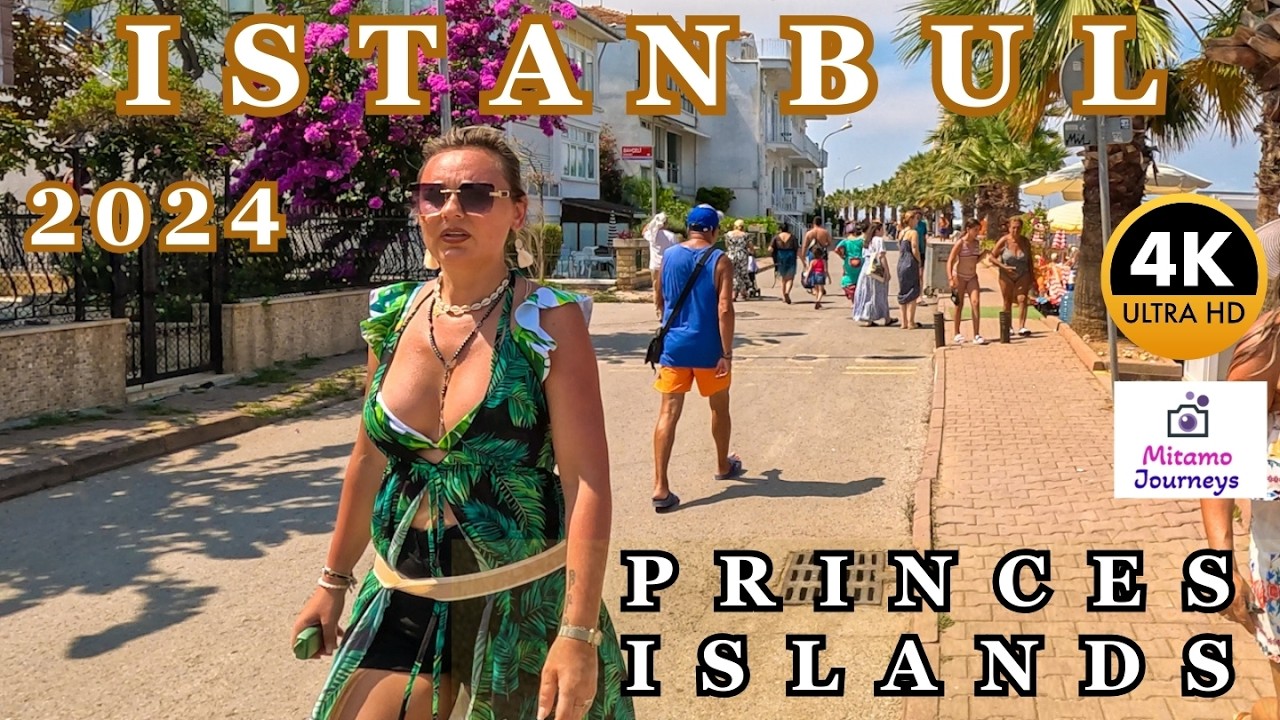 Istanbul Princes Islands 4K Walking Tour | Summer In Kinaliada | Beaches, Seaside, Cafes | July 2024
