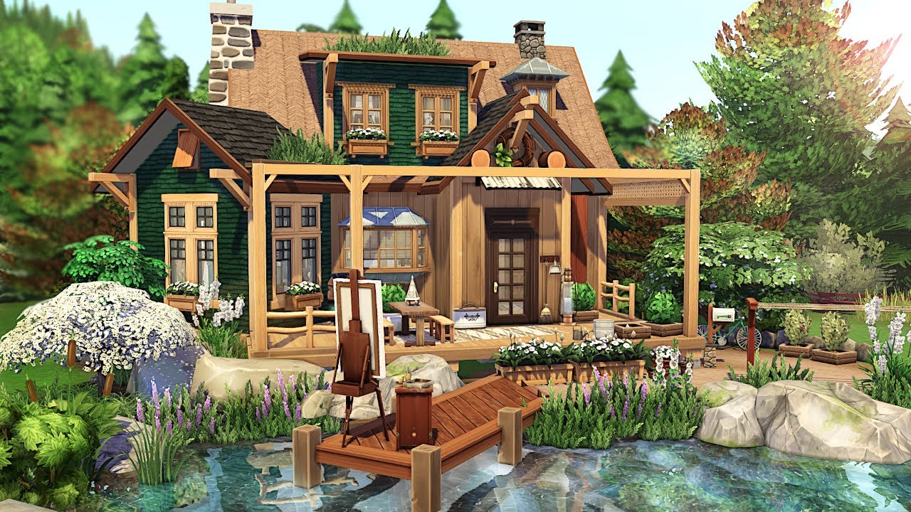 Artist's Cottage 🎨🌱 | The Sims 4 - Speed Build (NO CC)