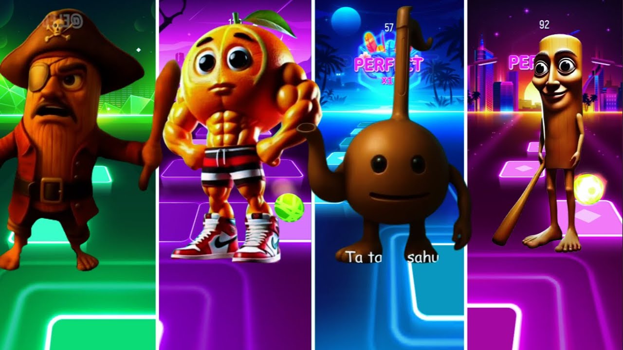 PIRATE BRAINROT 🆚 ODIDINDUN 🆚 OTAMATONE 🆚 TUNG TUNG TUNG SAHUR | Tiles Hop | Italian Brainrot