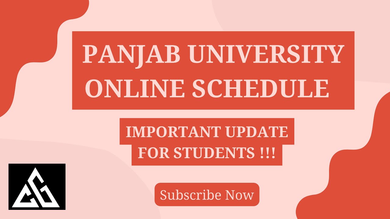 Panjab University Online Schedule 2022 | PU Latest News | PU Chandigarh Exam Update | PU CHD #PUCHD