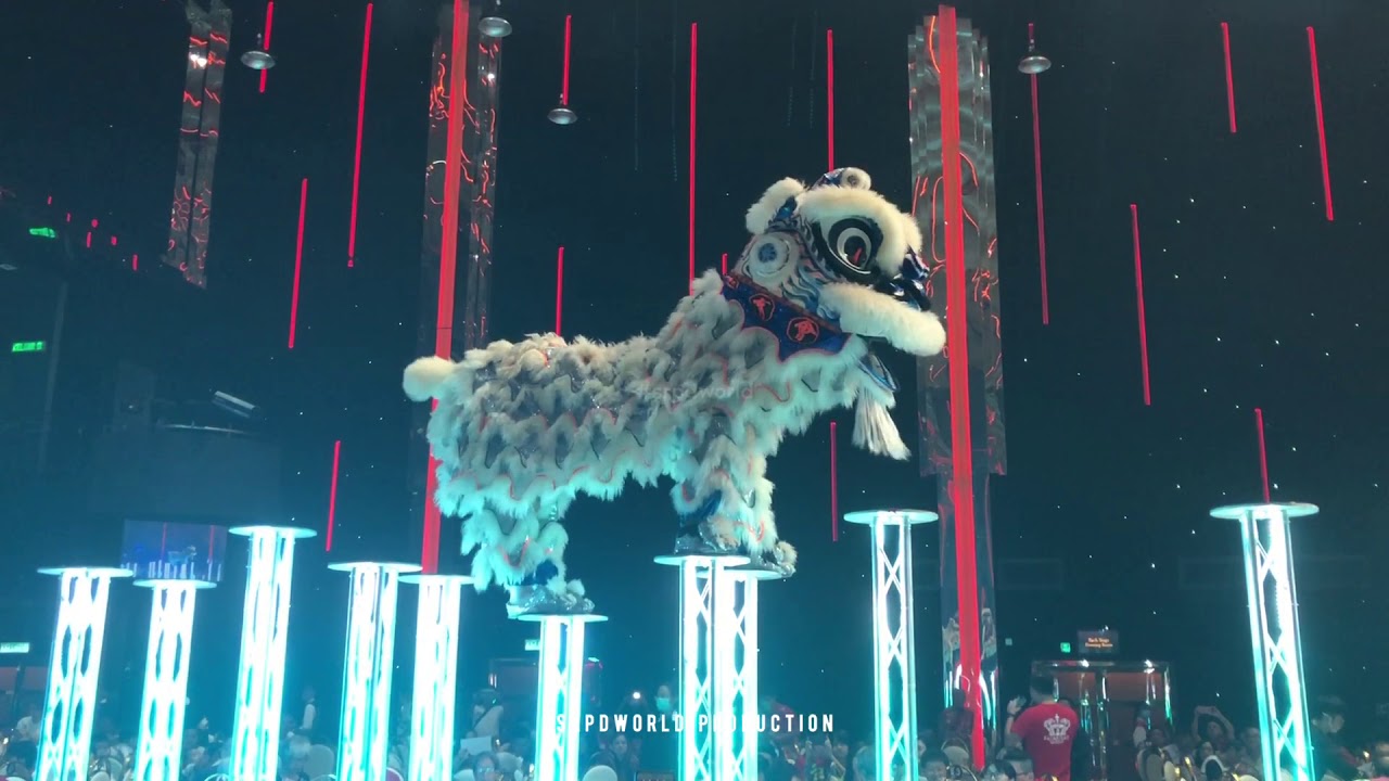 Hok Seng Lion Dance Association Acrobatic Lion Dance 鶴聲體育會 高樁表演