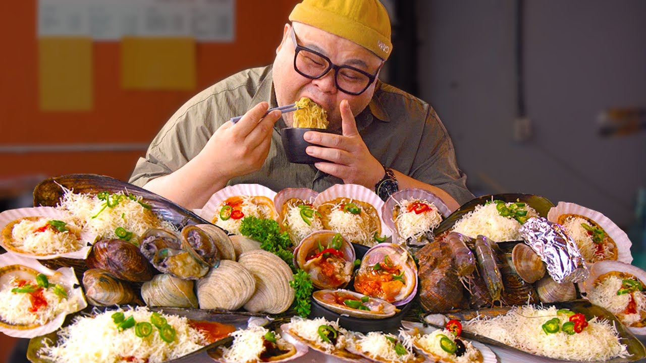 「덩치식단」 ep.13 술땡긴다~논현동 조개구이집 정복 치즈추가│Roasting clams Mukbang Eatingshow