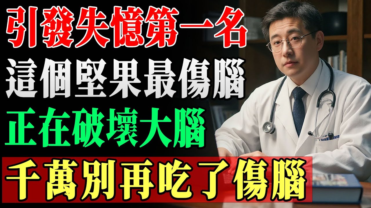 60歲後一定要注意！4種傷大腦的危險堅果VS 4種守護記憶的好堅果，醫生終於說清楚了！｜大腦健康｜失智預防 !