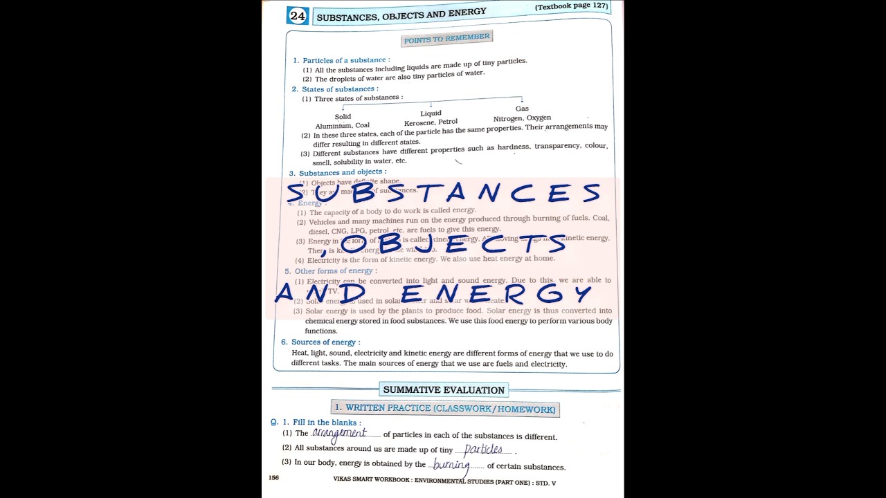 ✨Substances, Objects and Energy Class 5 Question Answer 🔥
