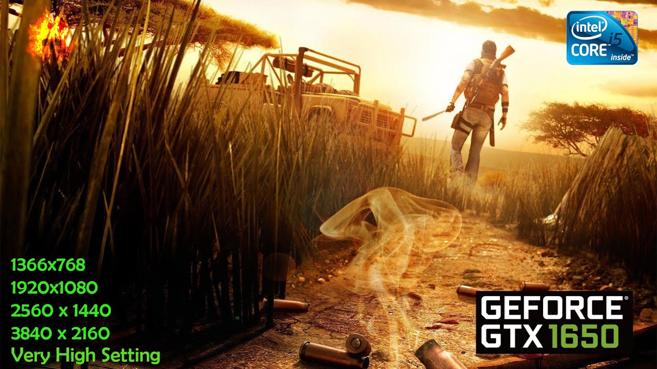 GTX 1650 | I5 3570 | Far Cry 2 | 2160p 1440p 1080p 768p | Gameplay Test