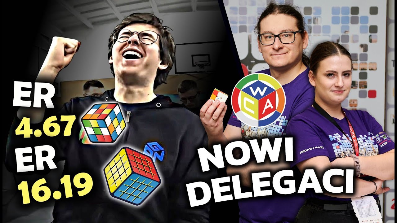 ER 3x3x3 Tymon, KOSMICZNY Luke Garrett, NOWI delegaci WCA, WR Square-1