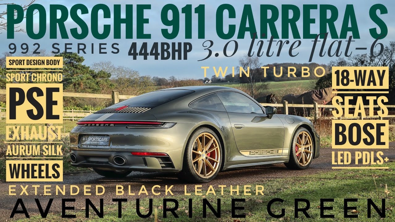 Porsche 911 Carrera S 992 Sport Design Coupe Aventurine Green