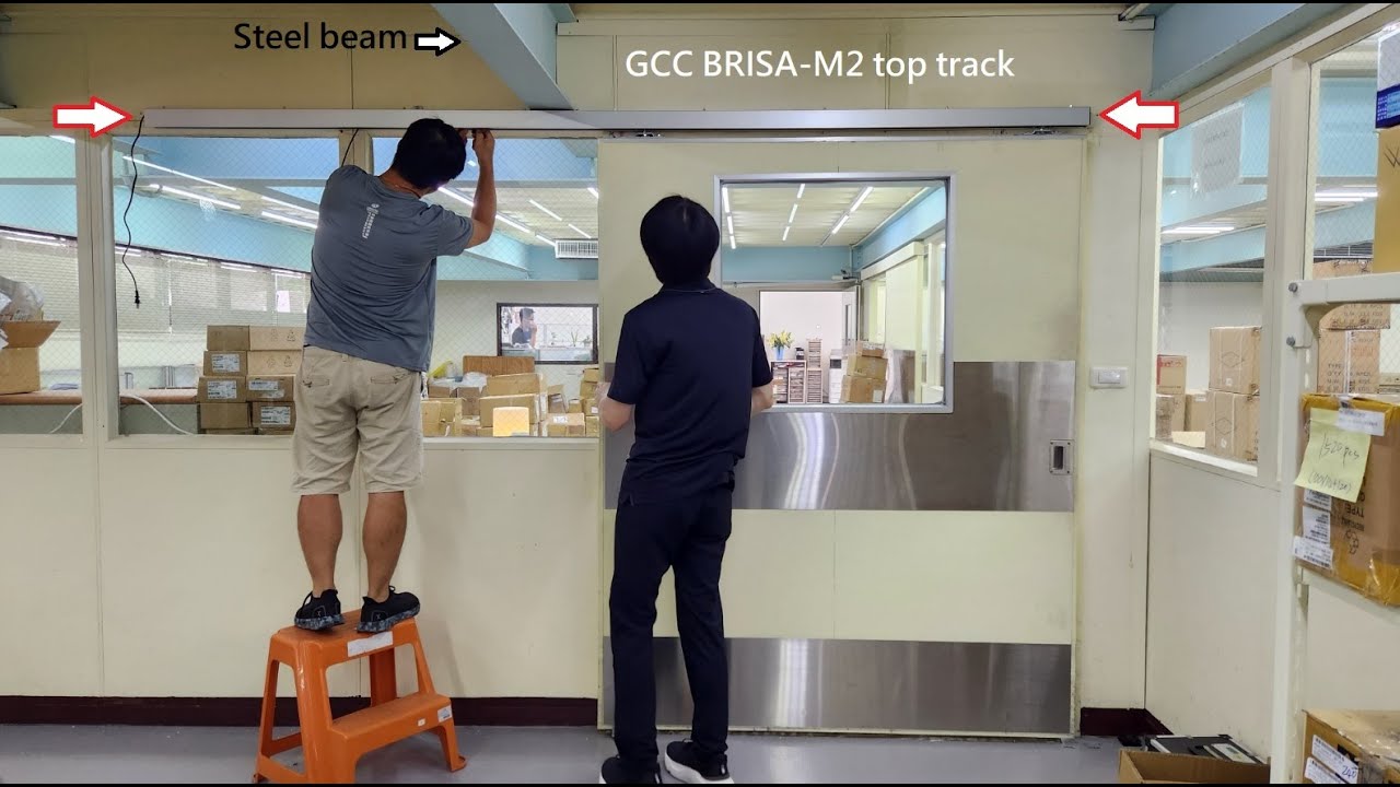 Low Beam Automatic sliding door that fits under a low beam | renovation | door | smart home