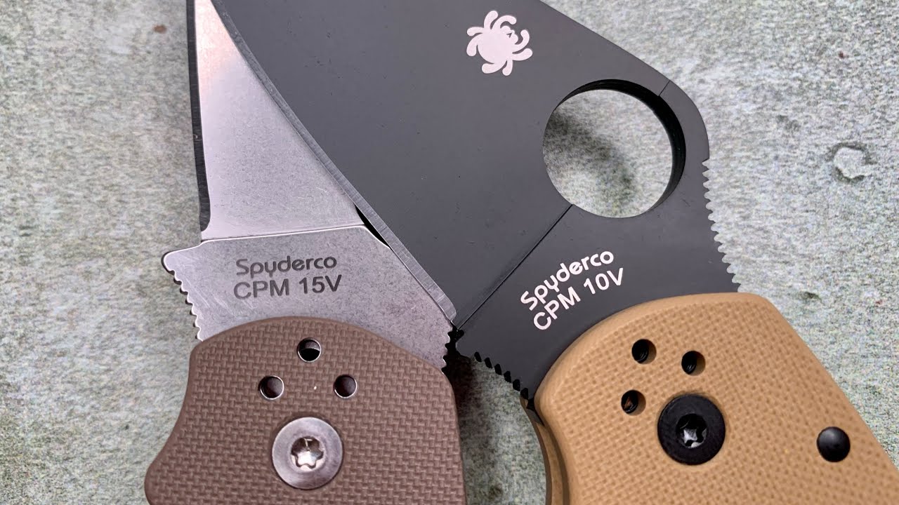 REC exclusive Spyderco Para 3 coyote brown with CPM-10V steel blade