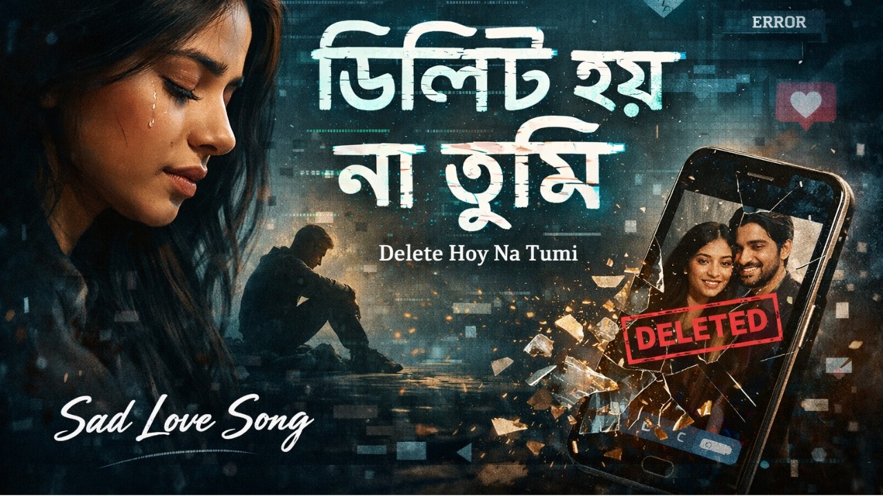 ডিলিট হয় না তুমি 💔 | Delete Hoy Na Tumi | Bangla Sad Song 2026 | Heartbroken Emotional Song