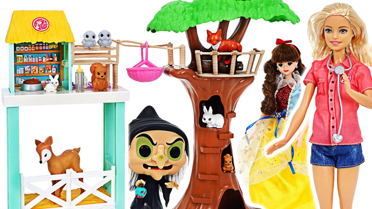 Barbie Pet Clinic Hospital Play! Let's treat sick animals ~ | PinkyPopTOY