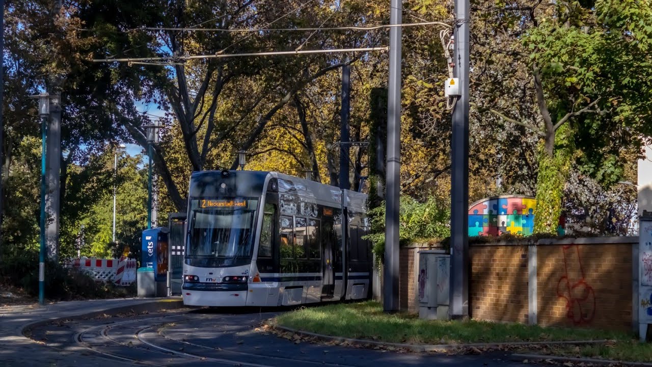 rnv Gebiet: Ersteinsatz der RNT's (36T) von Skoda auf der Linie 2 in Mannheim.