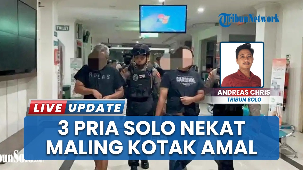 Terekam CCTV, 3 Pria di Solo Curi Uang Kotak Amal Mushola Rumah Sakit, Modusnya Numpang Istirahat