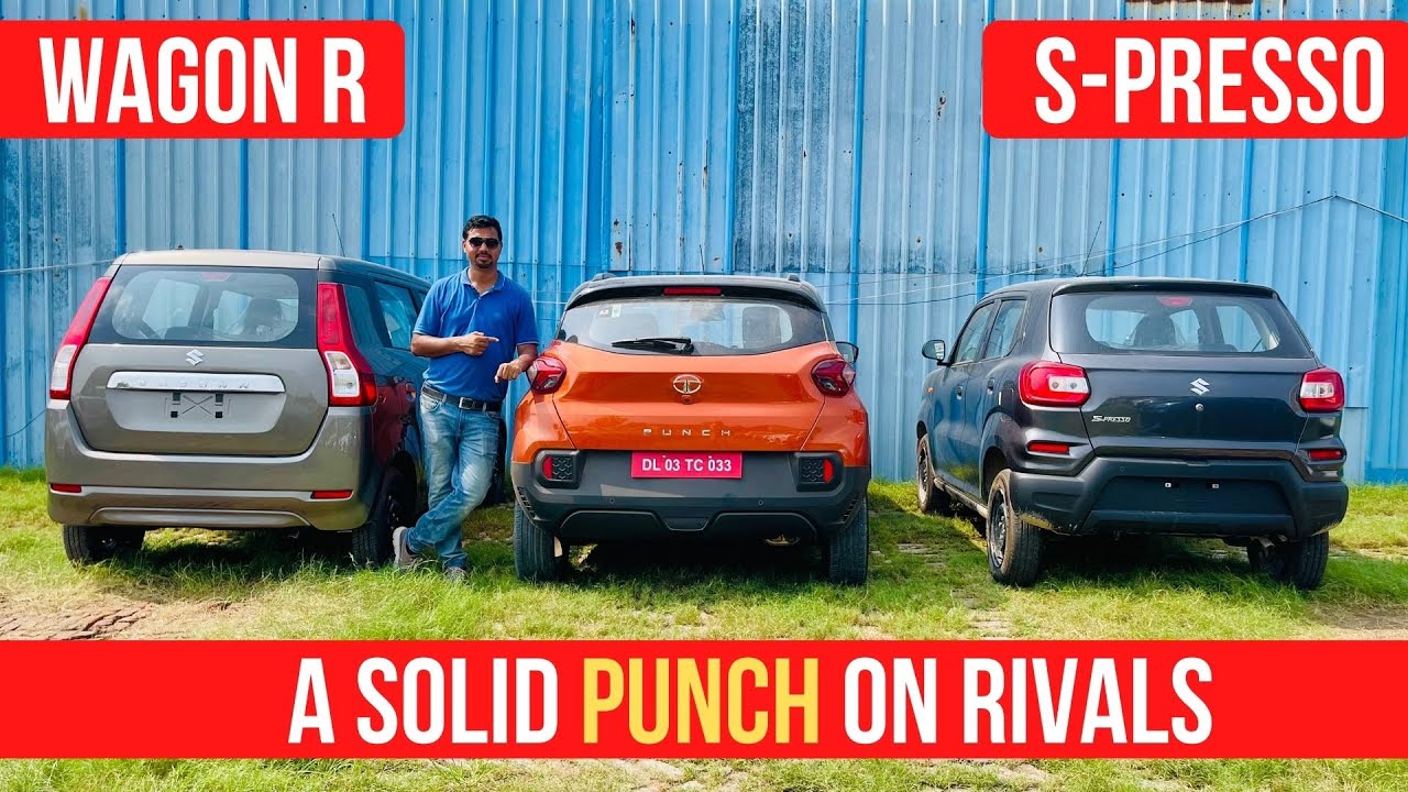 Tata Punch Vs Maruti S-Presso Vs Wagon-R - Detailed Comparison