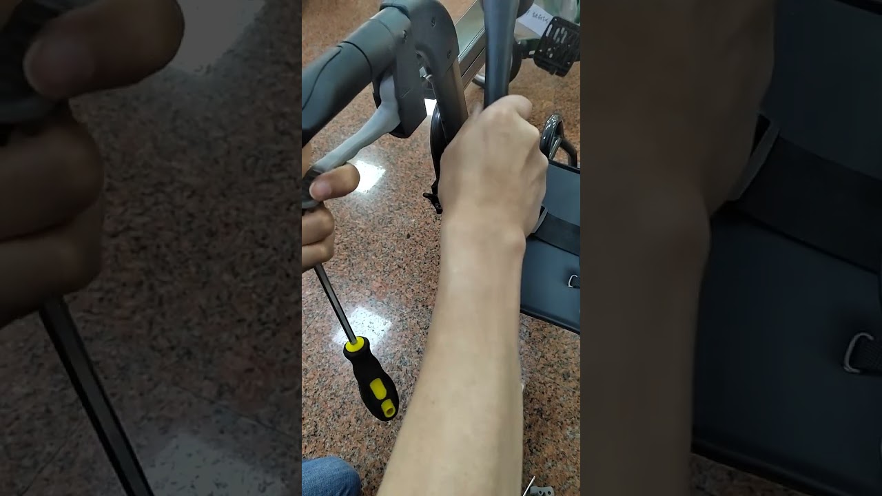 how to replace the back handle with brake for the all in one electric rollator ?