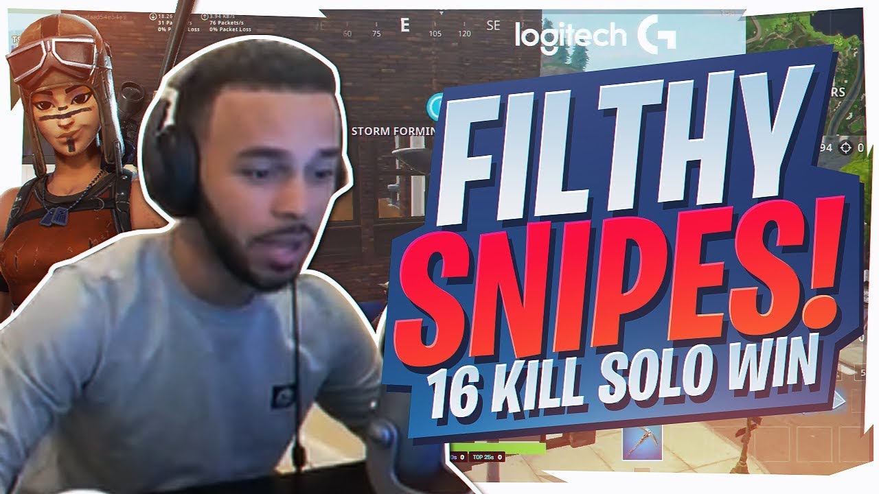 EVERYBODY'S GETTING SNIPED! 16 KILL SOLO (Fortnite BR Full Game)