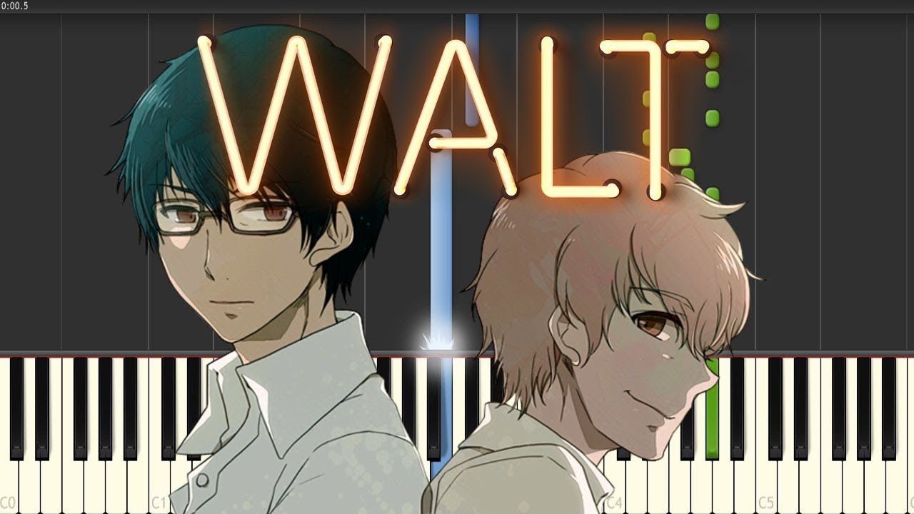 🎹 yoko kanno - walt  (Piano Tutorial Synthesia)❤️♫
