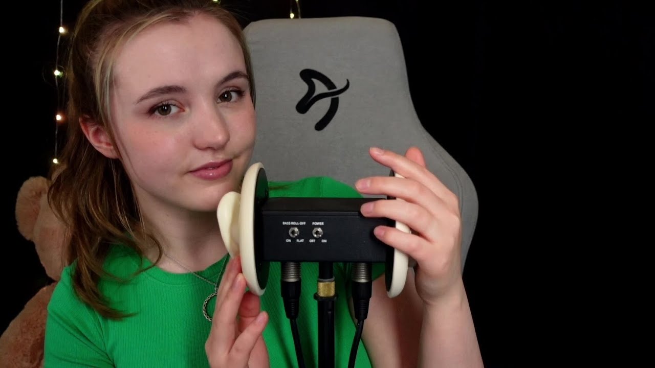 ASMR Ear massage with purring and breathing 💤 1 hour 💤